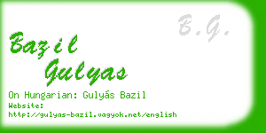 bazil gulyas business card